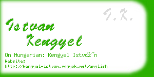 istvan kengyel business card